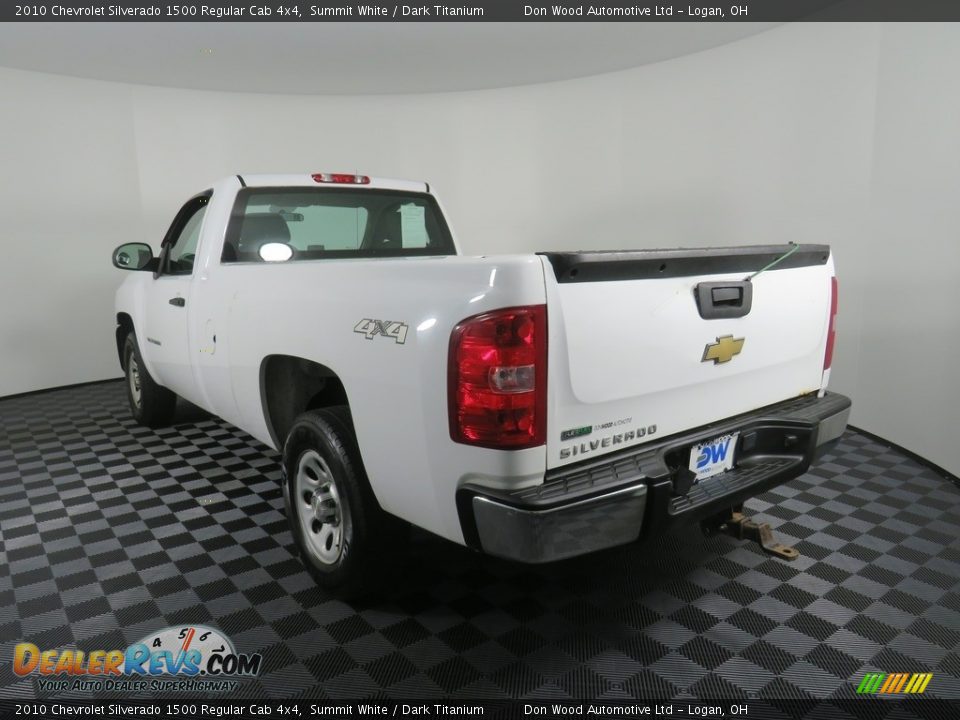 2010 Chevrolet Silverado 1500 Regular Cab 4x4 Summit White / Dark Titanium Photo #10