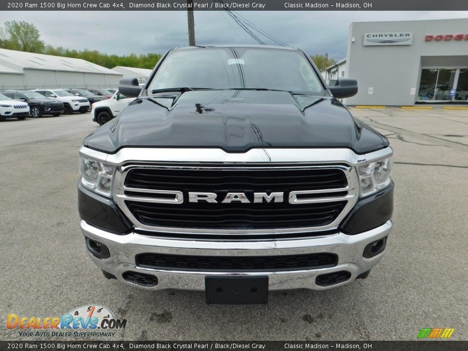 2020 Ram 1500 Big Horn Crew Cab 4x4 Diamond Black Crystal Pearl / Black/Diesel Gray Photo #4