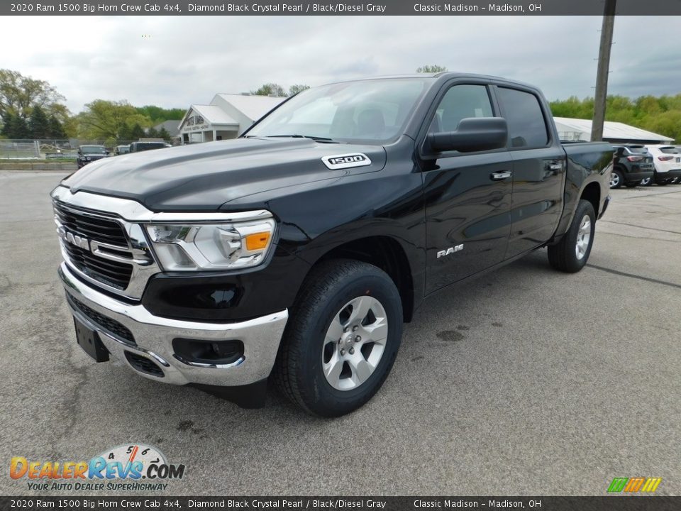 2020 Ram 1500 Big Horn Crew Cab 4x4 Diamond Black Crystal Pearl / Black/Diesel Gray Photo #5