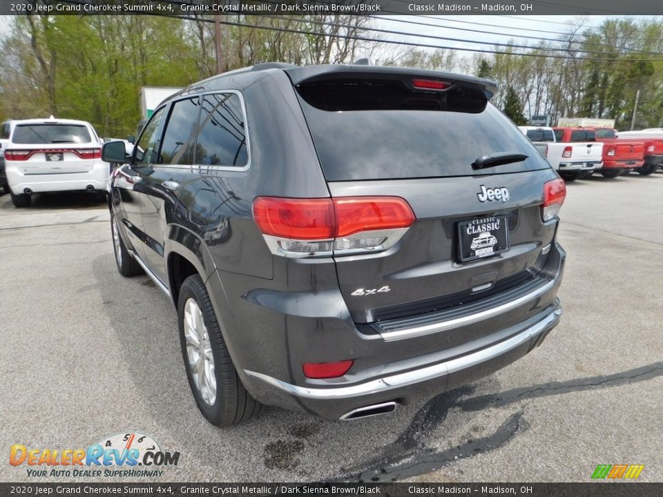 2020 Jeep Grand Cherokee Summit 4x4 Granite Crystal Metallic / Dark Sienna Brown/Black Photo #7