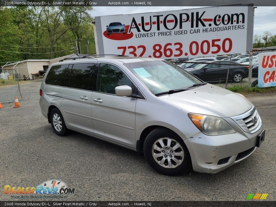 2008 Honda Odyssey EX-L Silver Pearl Metallic / Gray Photo #1