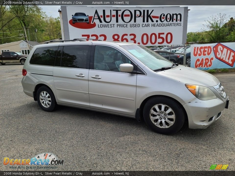 2008 Honda Odyssey EX-L Silver Pearl Metallic / Gray Photo #2