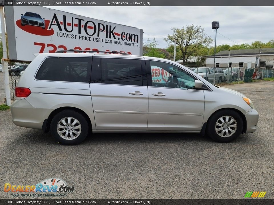 2008 Honda Odyssey EX-L Silver Pearl Metallic / Gray Photo #3