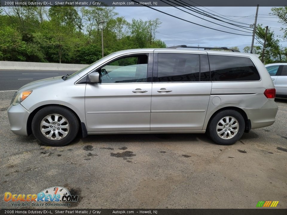 2008 Honda Odyssey EX-L Silver Pearl Metallic / Gray Photo #7