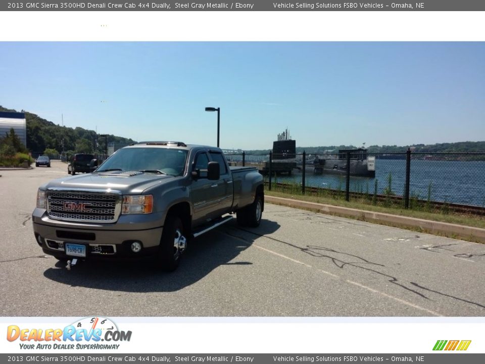 2013 GMC Sierra 3500HD Denali Crew Cab 4x4 Dually Steel Gray Metallic / Ebony Photo #1