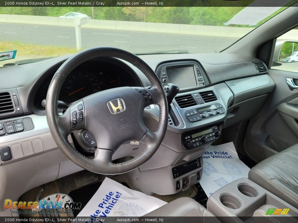 2008 Honda Odyssey EX-L Silver Pearl Metallic / Gray Photo #10