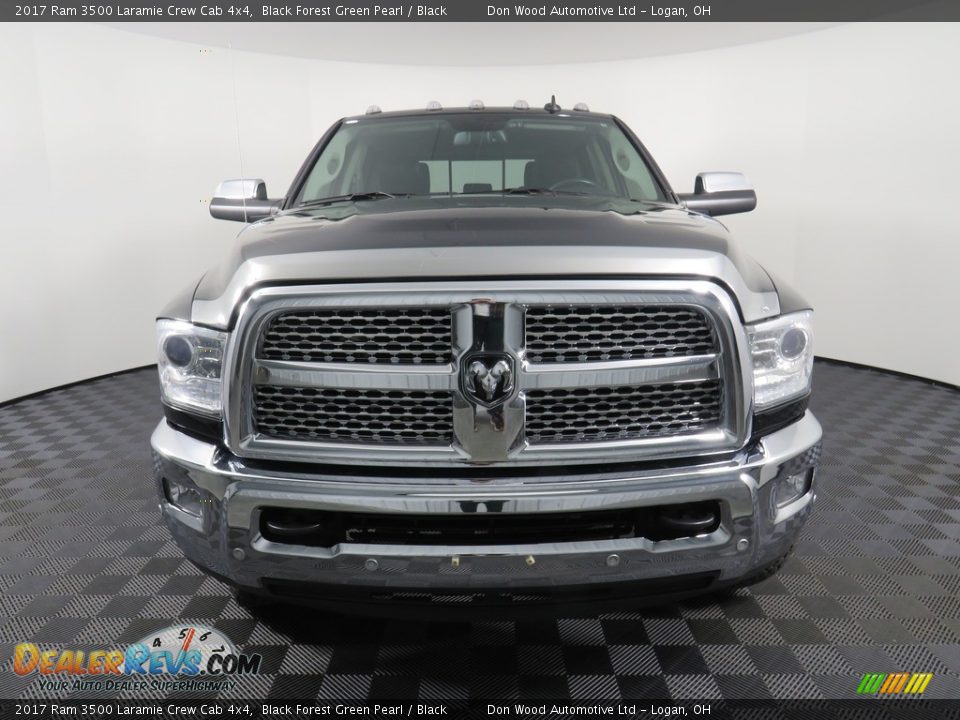 2017 Ram 3500 Laramie Crew Cab 4x4 Black Forest Green Pearl / Black Photo #8