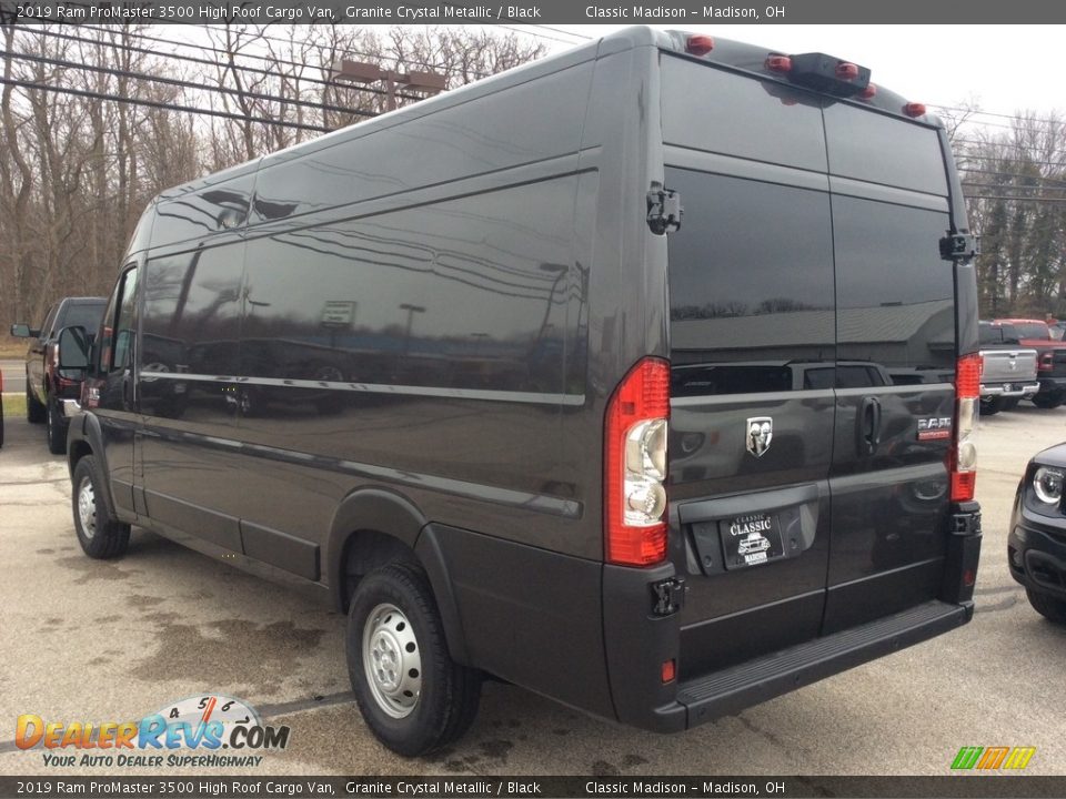 2019 Ram ProMaster 3500 High Roof Cargo Van Granite Crystal Metallic / Black Photo #7
