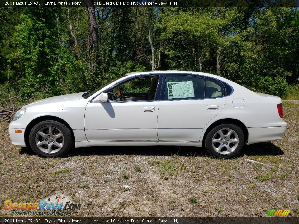 2001 Lexus GS 430 Crystal White / Ivory Photo #2