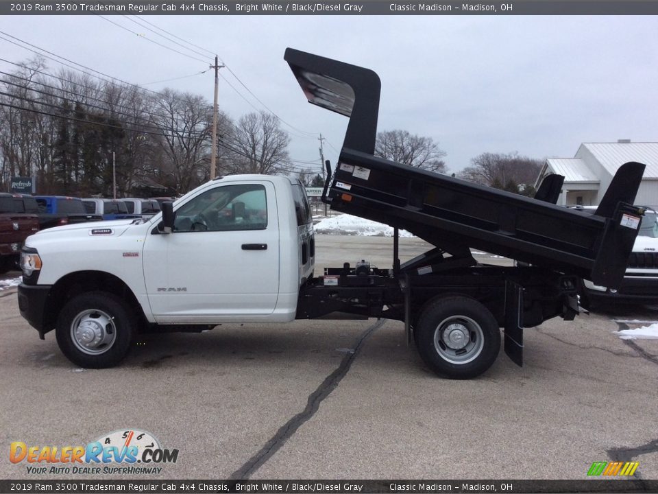 2019 Ram 3500 Tradesman Regular Cab 4x4 Chassis Bright White / Black/Diesel Gray Photo #6