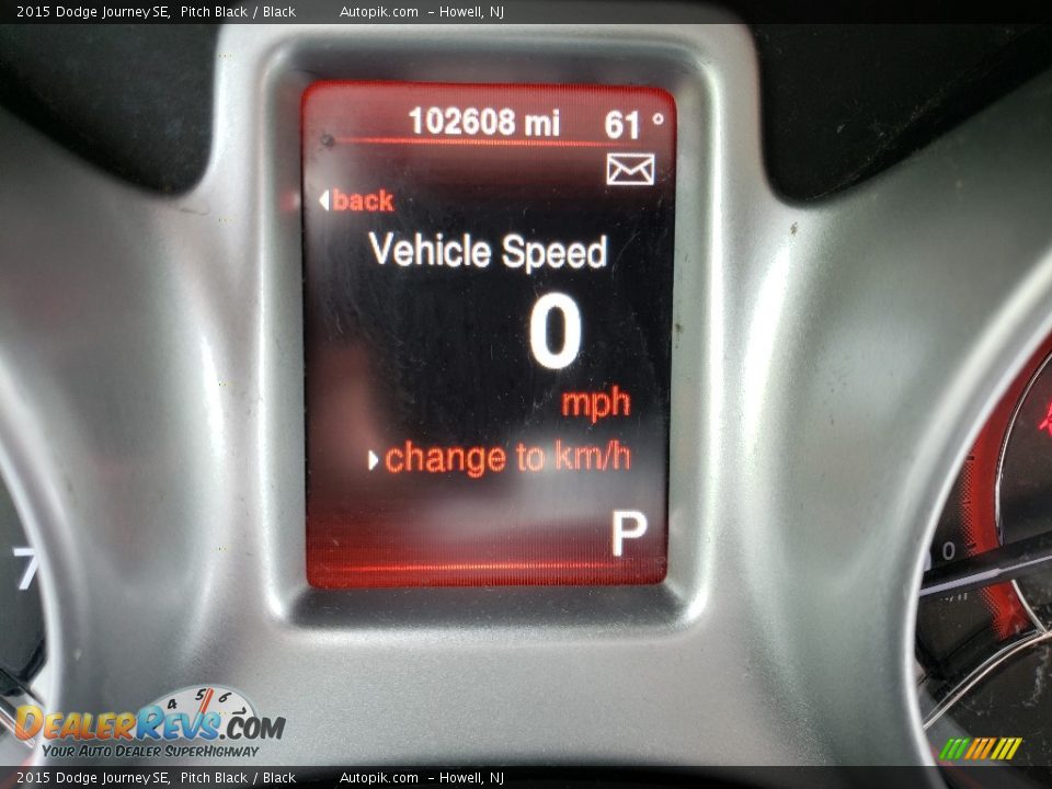 2015 Dodge Journey SE Pitch Black / Black Photo #13