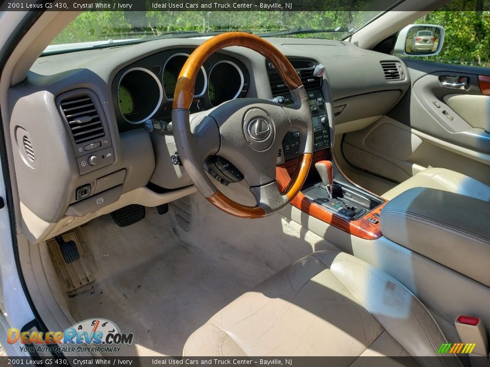 2001 Lexus GS 430 Crystal White / Ivory Photo #15