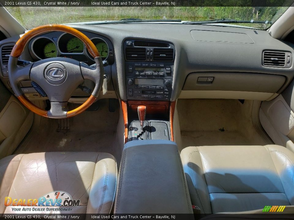 2001 Lexus GS 430 Crystal White / Ivory Photo #24