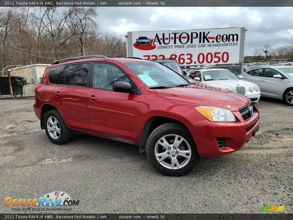 2012 Toyota RAV4 I4 4WD Barcelona Red Metallic / Ash Photo #1