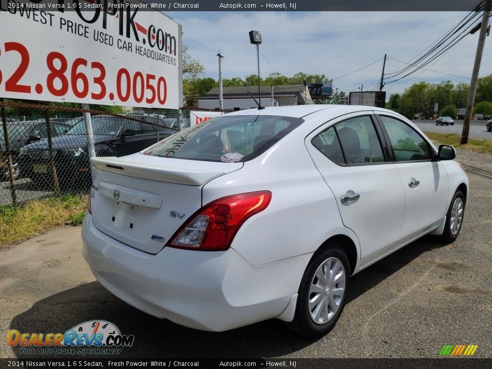 2014 Nissan Versa 1.6 S Sedan Fresh Powder White / Charcoal Photo #3