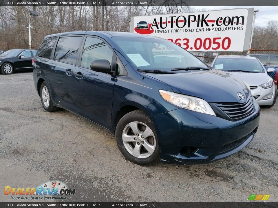 2011 Toyota Sienna V6 South Pacific Blue Pearl / Bisque Photo #1