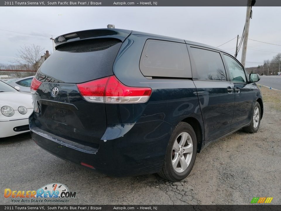 2011 Toyota Sienna V6 South Pacific Blue Pearl / Bisque Photo #3