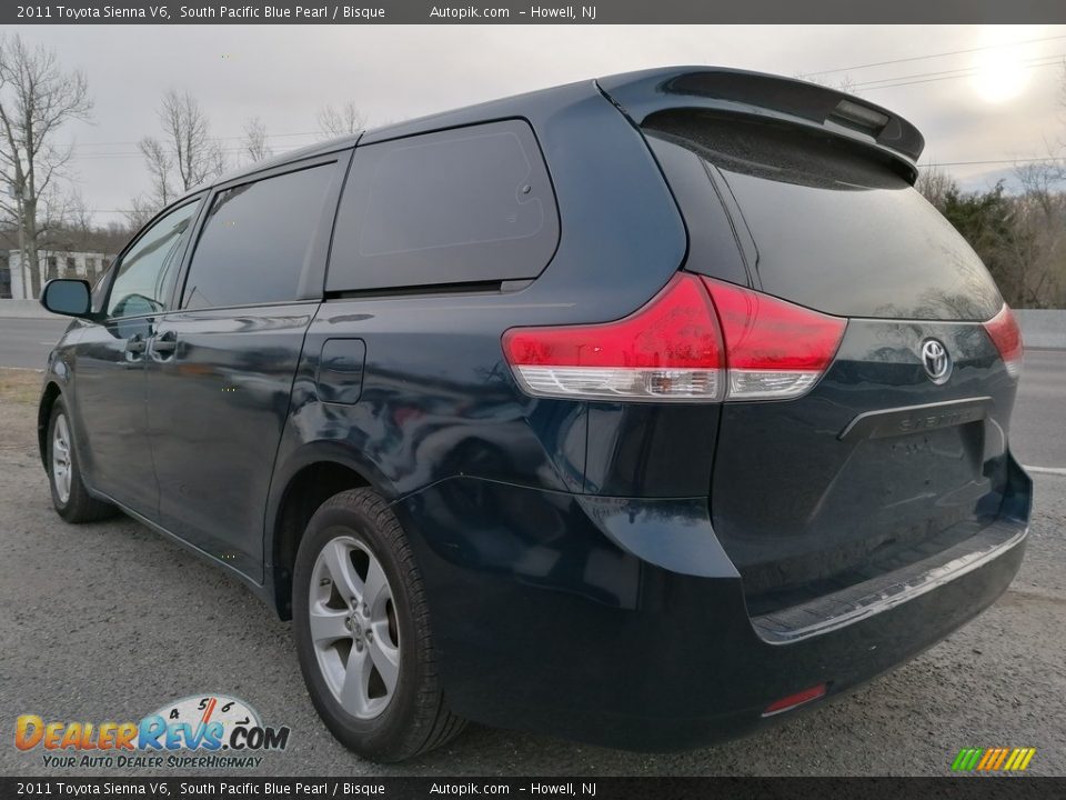 2011 Toyota Sienna V6 South Pacific Blue Pearl / Bisque Photo #5