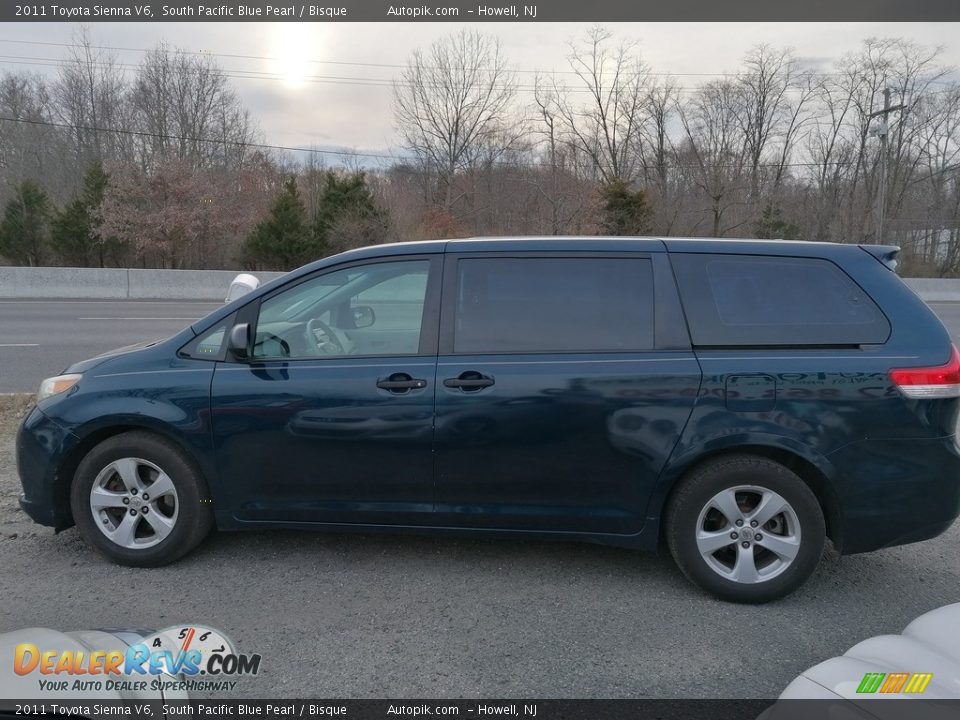 2011 Toyota Sienna V6 South Pacific Blue Pearl / Bisque Photo #6