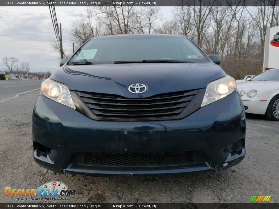 2011 Toyota Sienna V6 South Pacific Blue Pearl / Bisque Photo #8
