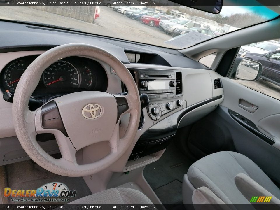 2011 Toyota Sienna V6 South Pacific Blue Pearl / Bisque Photo #13