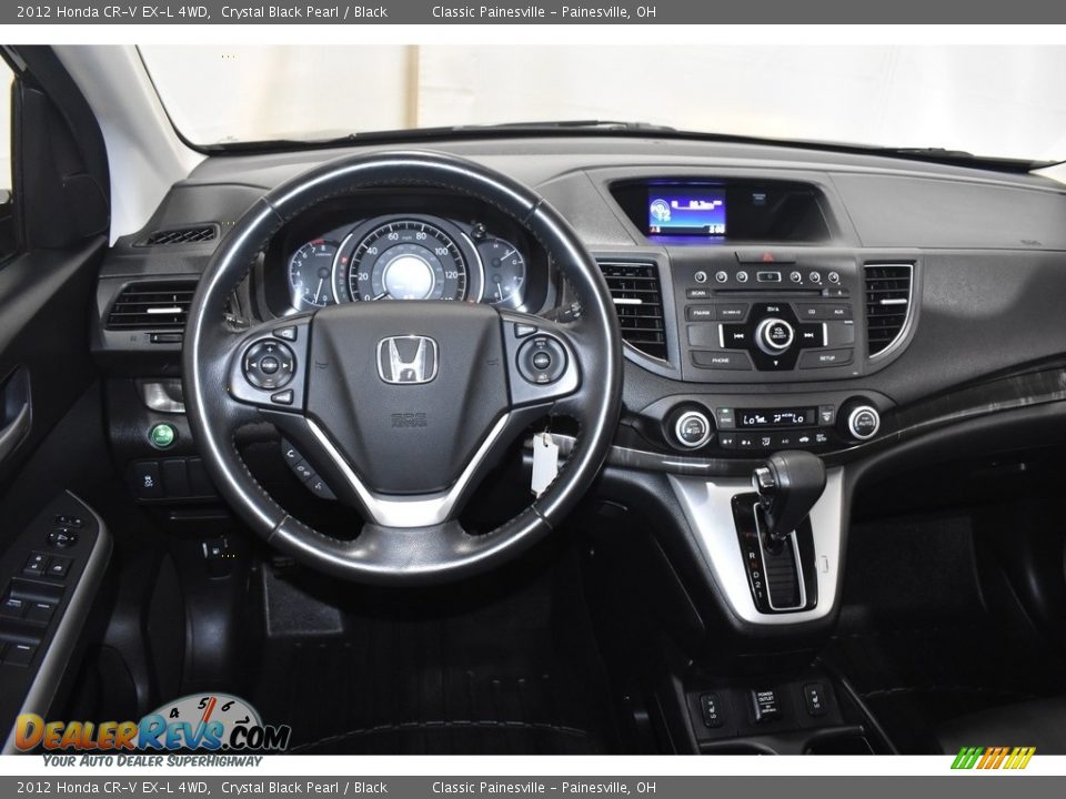 2012 Honda CR-V EX-L 4WD Crystal Black Pearl / Black Photo #12
