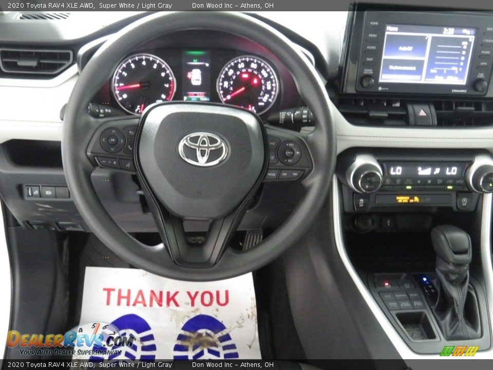 2020 Toyota RAV4 XLE AWD Super White / Light Gray Photo #30