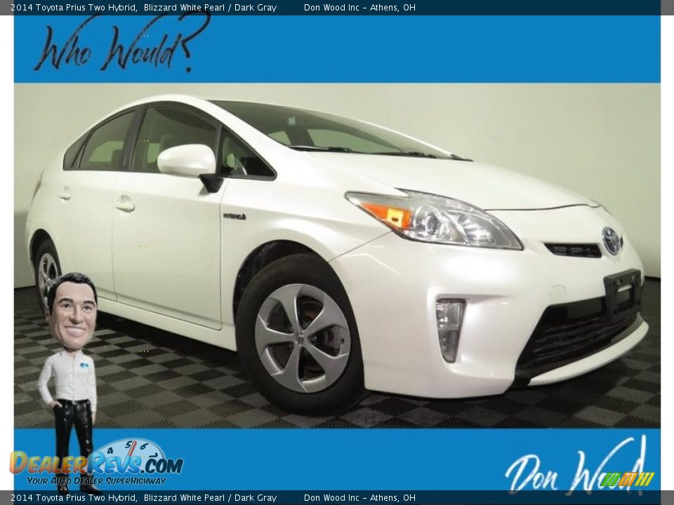 2014 Toyota Prius Two Hybrid Blizzard White Pearl / Dark Gray Photo #1