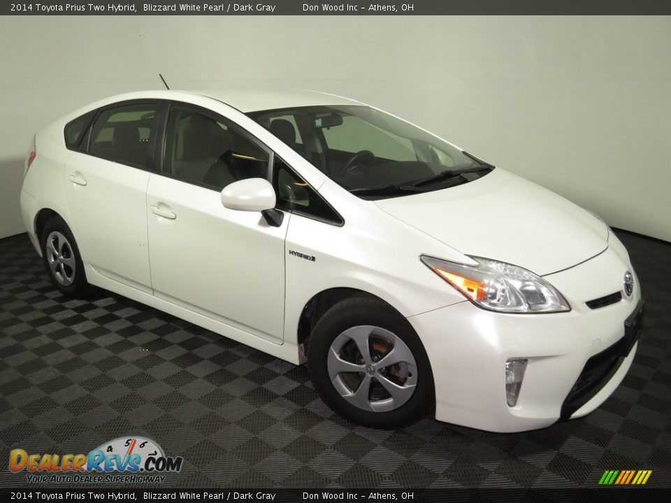 2014 Toyota Prius Two Hybrid Blizzard White Pearl / Dark Gray Photo #2