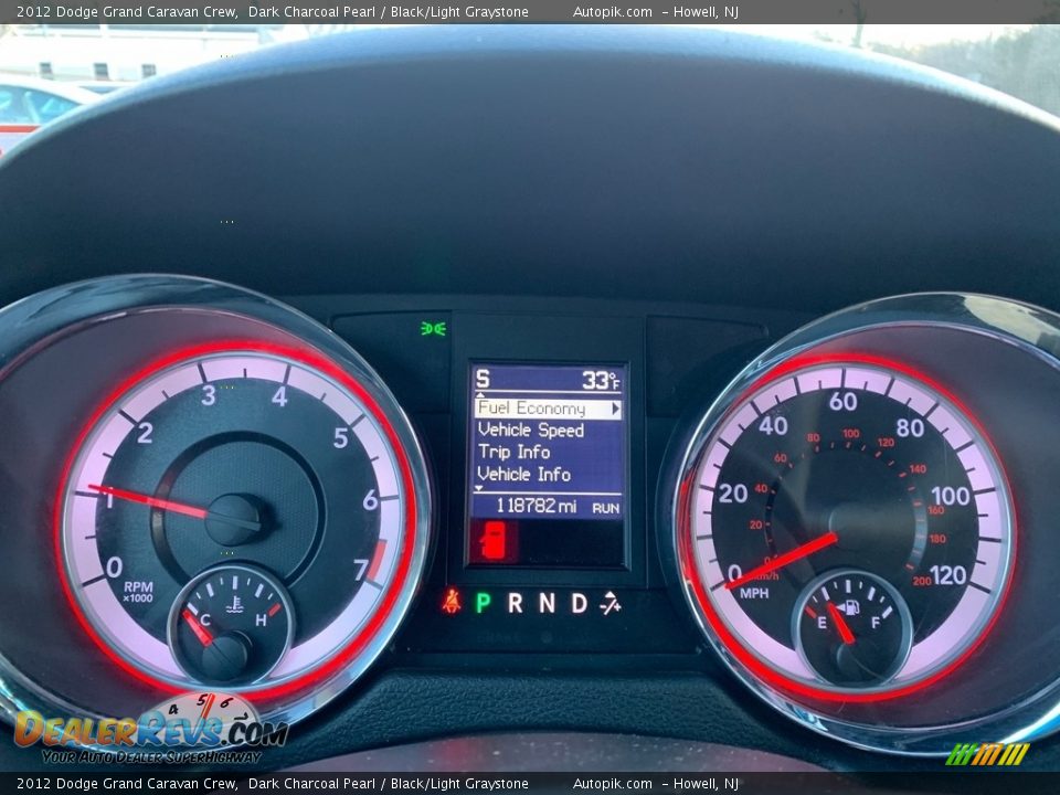 2012 Dodge Grand Caravan Crew Dark Charcoal Pearl / Black/Light Graystone Photo #24