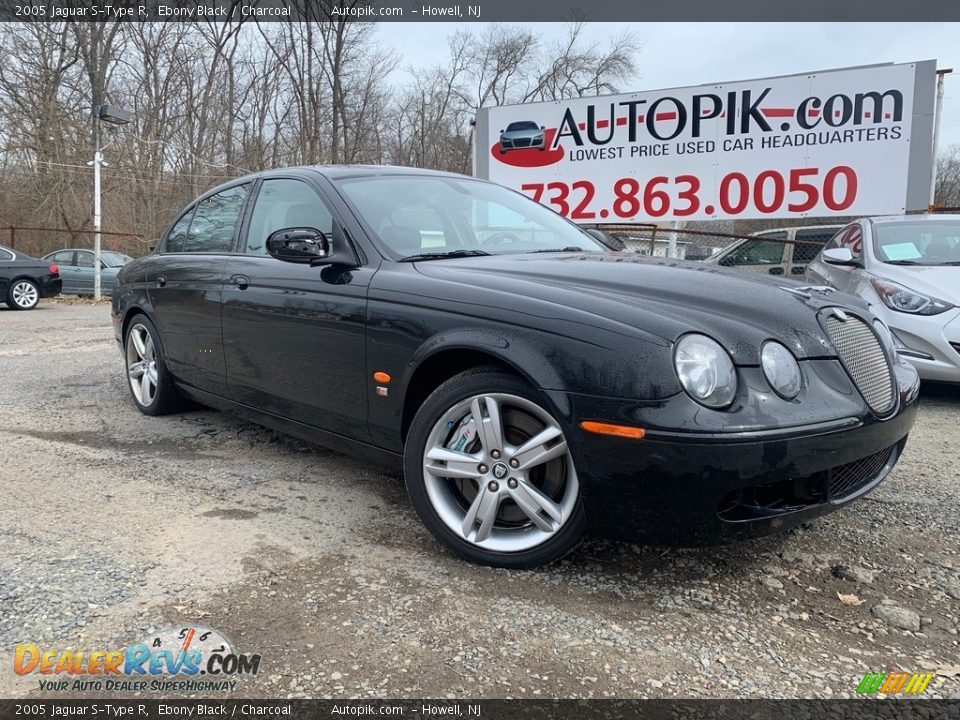 2005 Jaguar S-Type R Ebony Black / Charcoal Photo #1