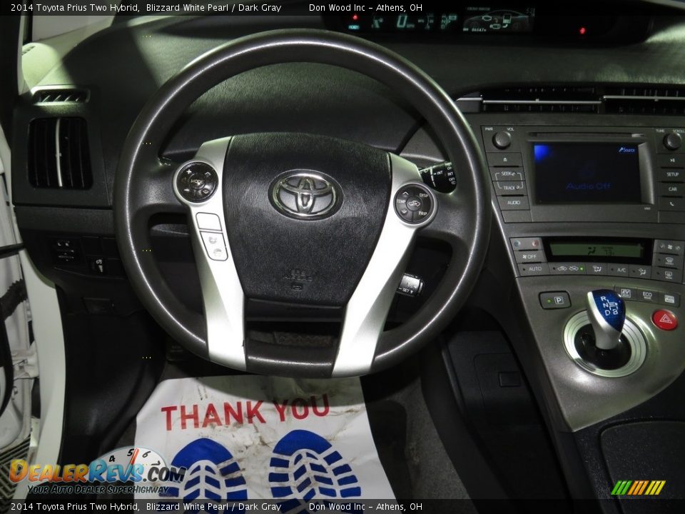 2014 Toyota Prius Two Hybrid Blizzard White Pearl / Dark Gray Photo #30