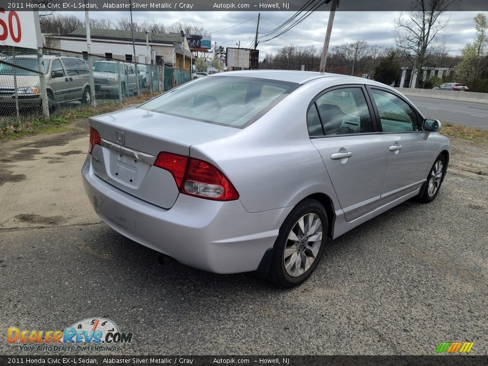 2011 Honda Civic EX-L Sedan Alabaster Silver Metallic / Gray Photo #3