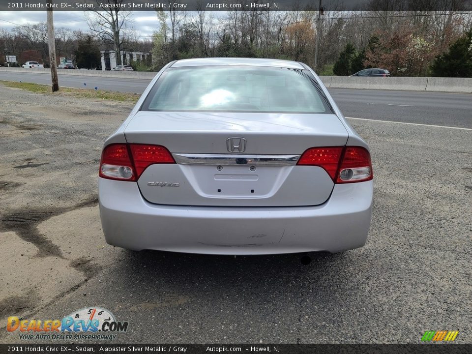 2011 Honda Civic EX-L Sedan Alabaster Silver Metallic / Gray Photo #4