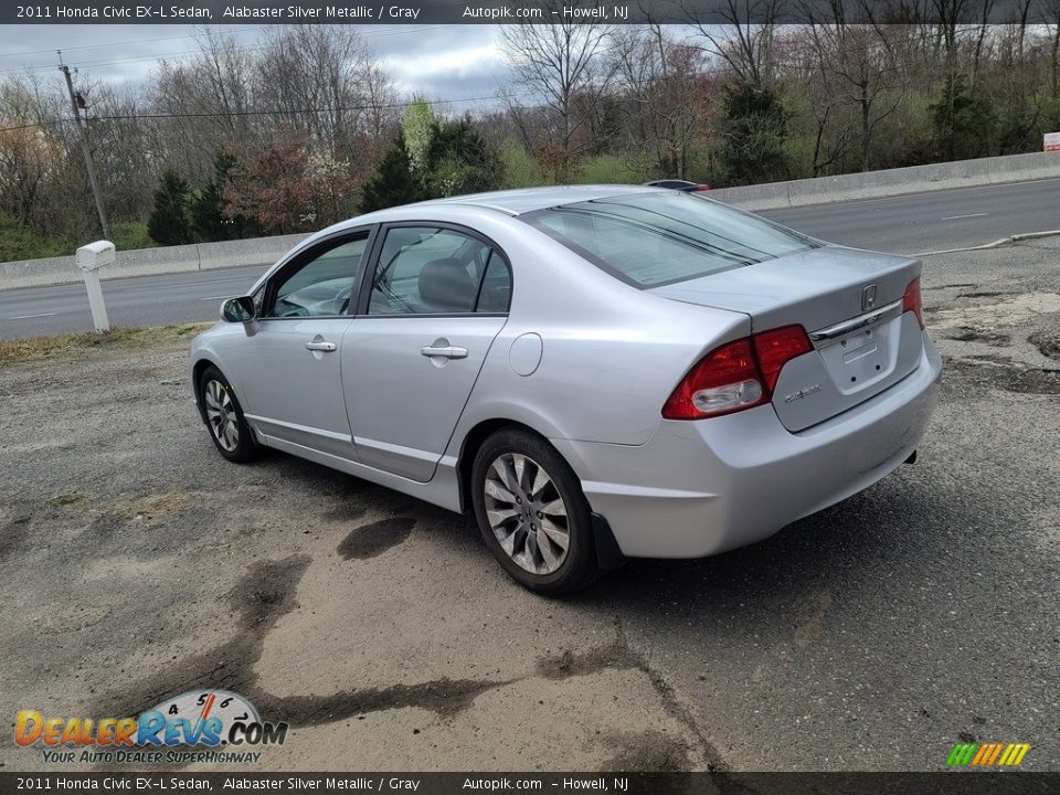 2011 Honda Civic EX-L Sedan Alabaster Silver Metallic / Gray Photo #5