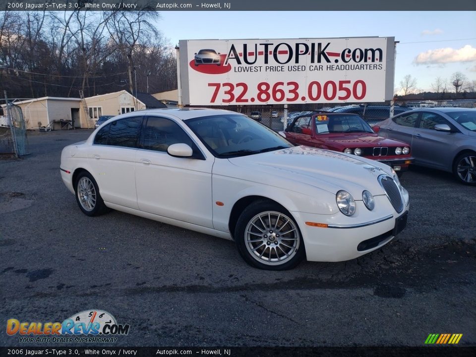 2006 Jaguar S-Type 3.0 White Onyx / Ivory Photo #1