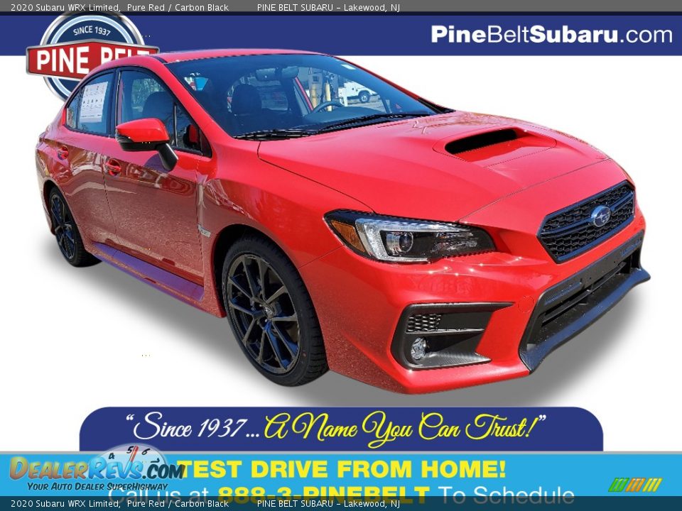 2020 Subaru WRX Limited Pure Red / Carbon Black Photo #1