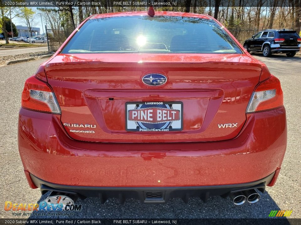 2020 Subaru WRX Limited Pure Red / Carbon Black Photo #7