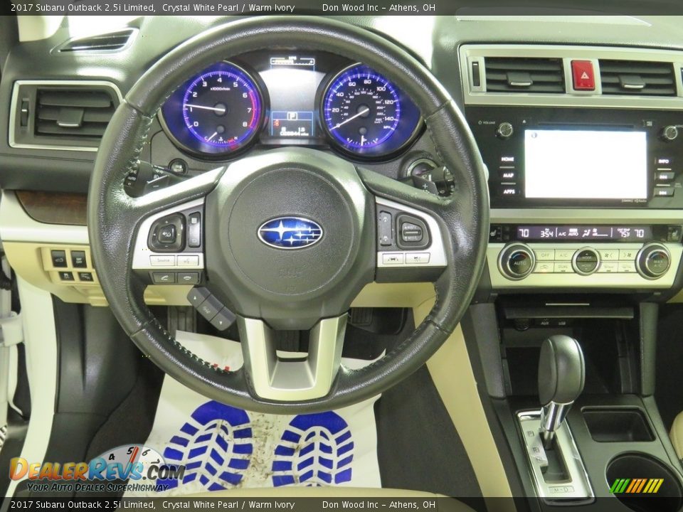 2017 Subaru Outback 2.5i Limited Crystal White Pearl / Warm Ivory Photo #31