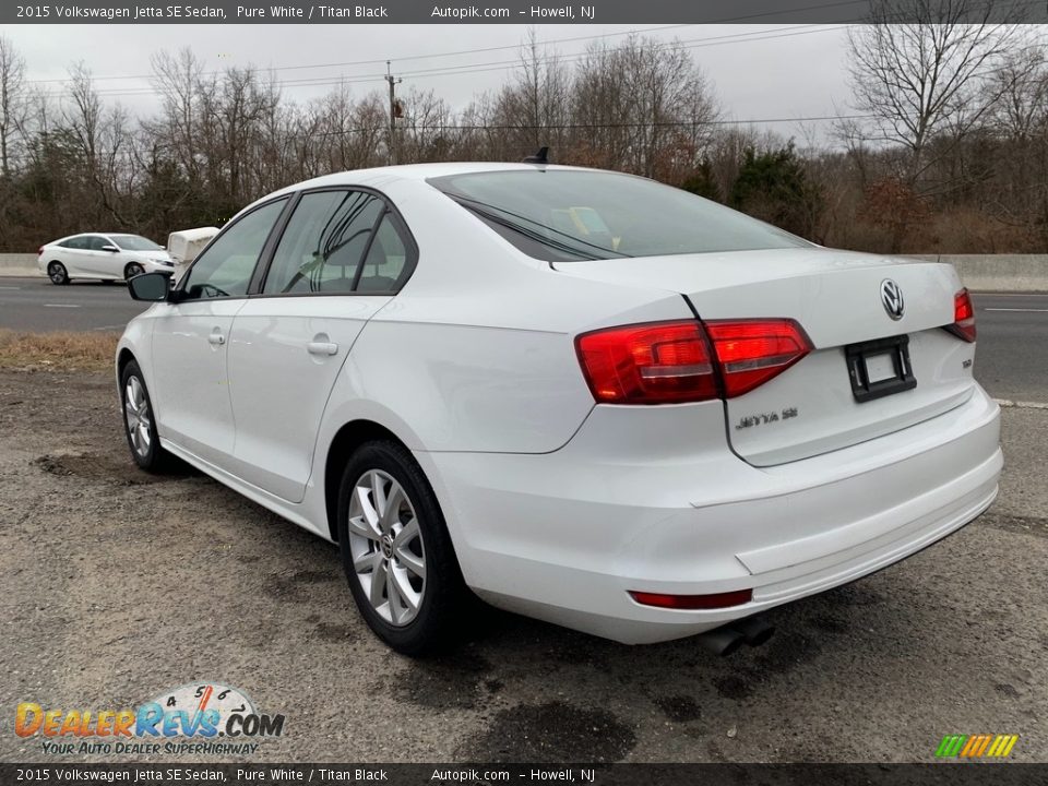 2015 Volkswagen Jetta SE Sedan Pure White / Titan Black Photo #5