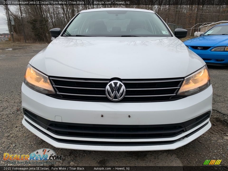 2015 Volkswagen Jetta SE Sedan Pure White / Titan Black Photo #8