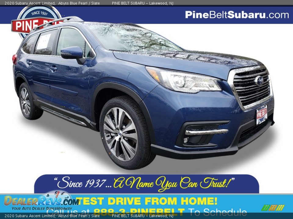 2020 Subaru Ascent Limited Abyss Blue Pearl / Slate Photo #1