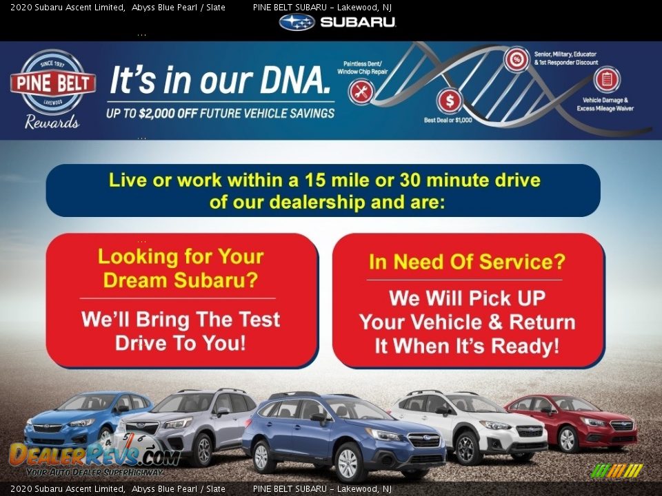 Dealer Info of 2020 Subaru Ascent Limited Photo #5