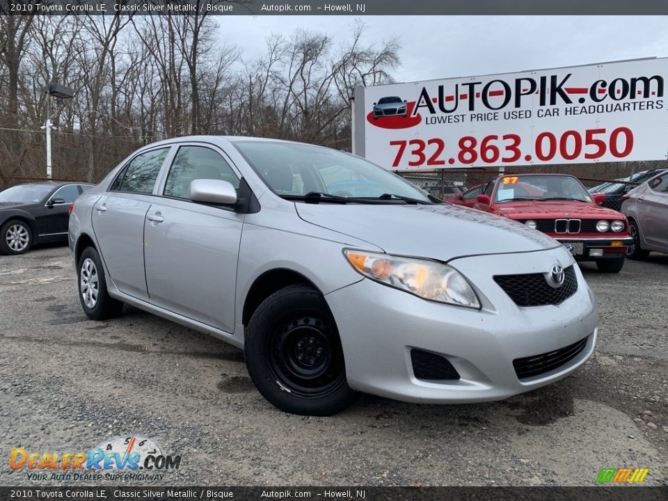 2010 Toyota Corolla LE Classic Silver Metallic / Bisque Photo #1