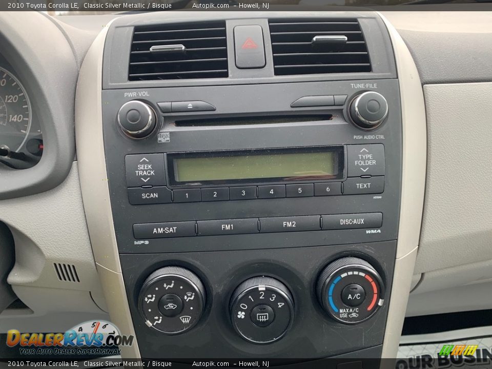 2010 Toyota Corolla LE Classic Silver Metallic / Bisque Photo #17