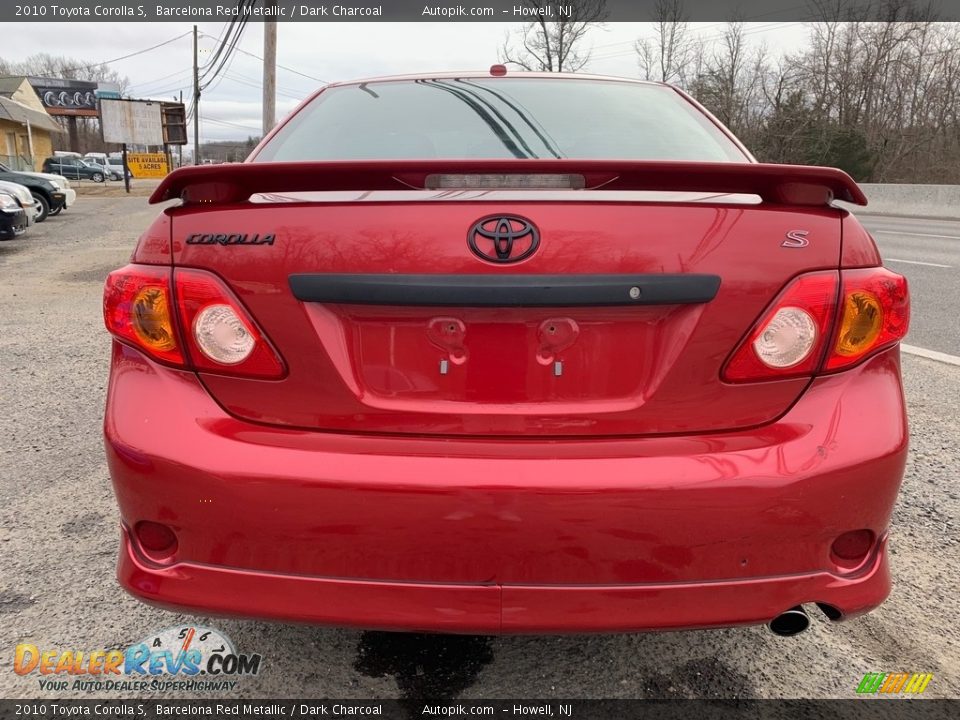 2010 Toyota Corolla S Barcelona Red Metallic / Dark Charcoal Photo #4