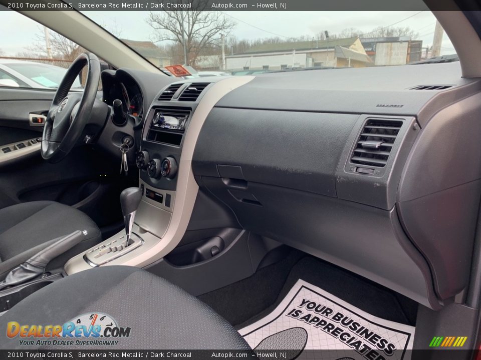 2010 Toyota Corolla S Barcelona Red Metallic / Dark Charcoal Photo #17