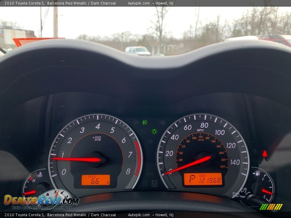 2010 Toyota Corolla S Barcelona Red Metallic / Dark Charcoal Photo #21