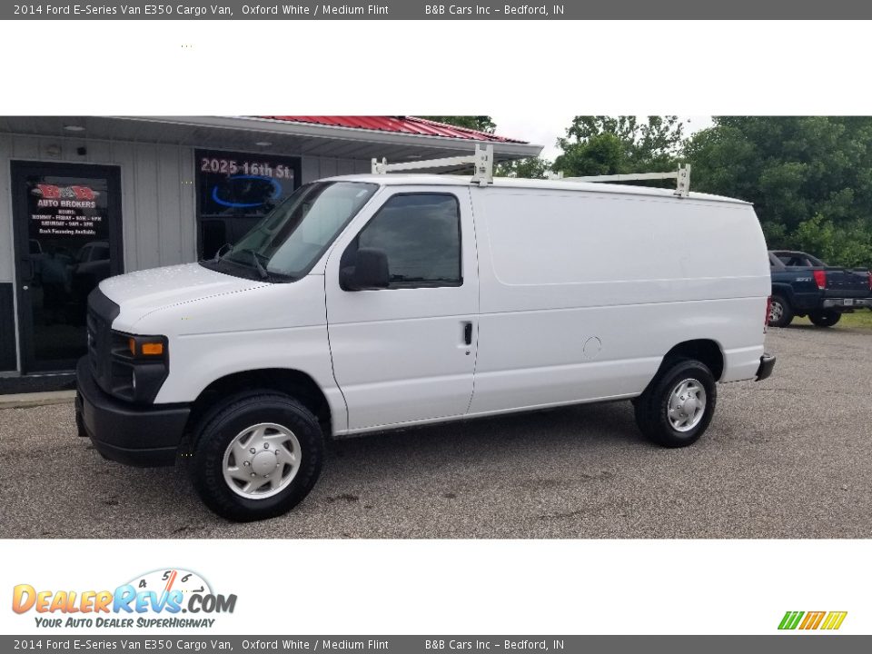 2014 Ford E-Series Van E350 Cargo Van Oxford White / Medium Flint Photo #20