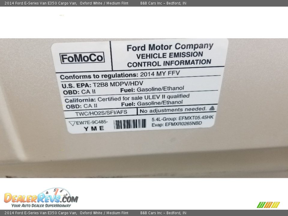 2014 Ford E-Series Van E350 Cargo Van Oxford White / Medium Flint Photo #22